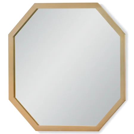 Gold Finished Octagonal Mirror